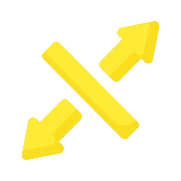 Ampliar el diseño del vector de flecha listo para usar icono
