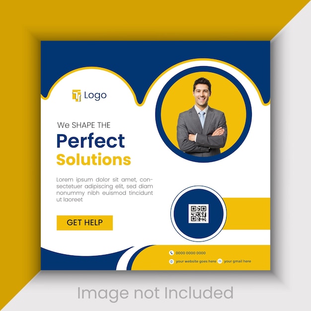 Amplificador corporativo Creativo para las redes sociales Post Design Mock up