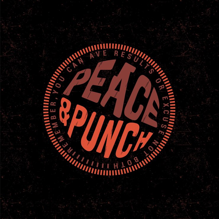 Amplificador de paz Punch Aventura Entrenamiento diseño de camiseta