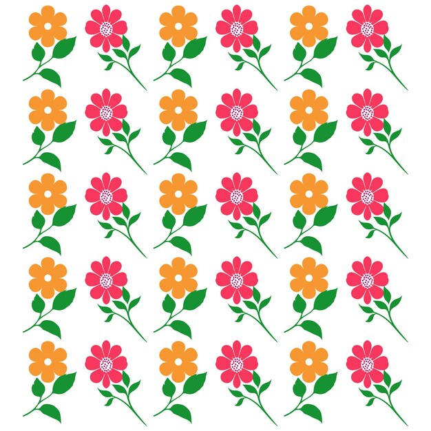 Amplificador rosa patrón floral naranja diseño vectorial sin costuras