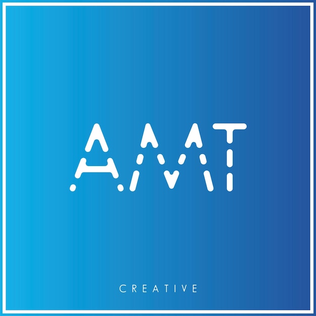 AMT Creative Vector Latter Diseño de logotipo Minimal Logotipo Latter Premium Ilustración vectorial Monograma
