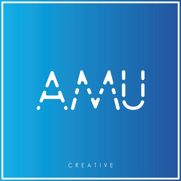 AMU Creativo Vector Último Diseño de Logotipo Mínimo Último Logotipo Premium Ilustración Vector Monograma