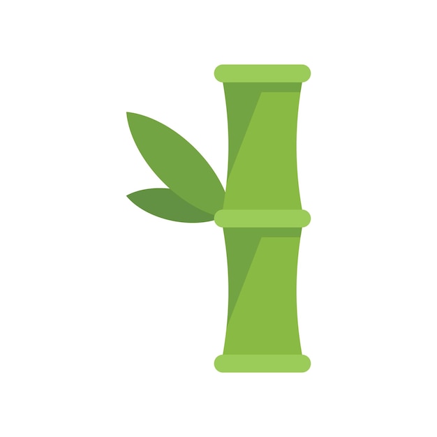 Amuleto de la suerte icono de bambú vector plano Año de la fortuna Amuleto suerte aislado
