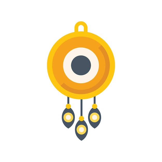 Amuleto de la suerte icono vector plano Japón fortuna China grúa aislada