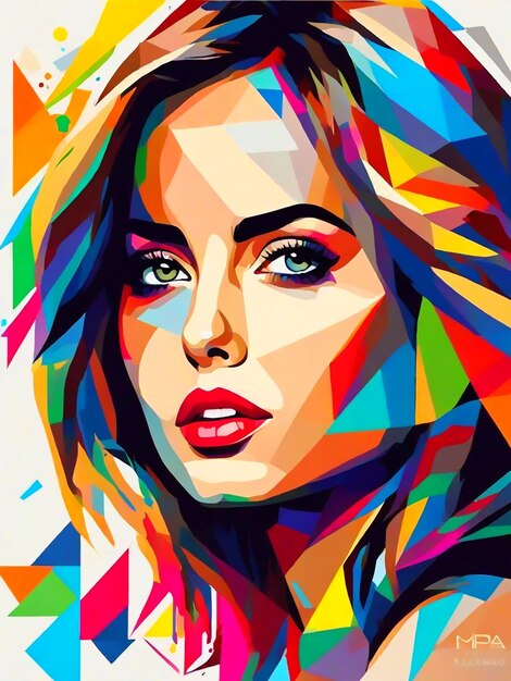 Vector ana de armas en cuadro colores feko