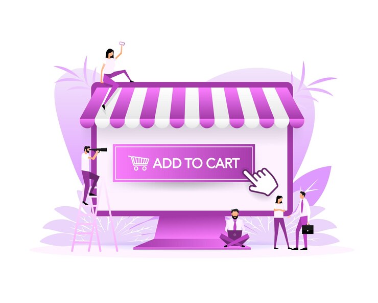 Añadir al carrito Banner para diseño web Icono de marca de verificación Venta de banner