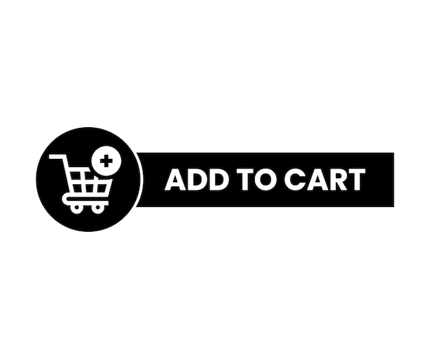 Añadir al carrito Botón de llamada a la acción Diseño del símbolo de marketing de la oferta