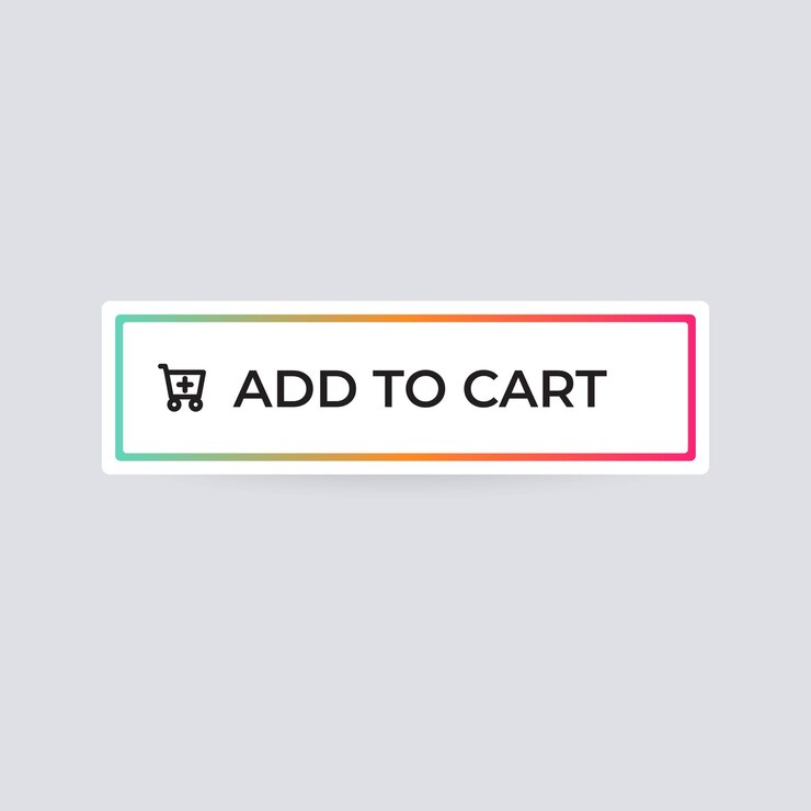Vector añadir al carrito el elemento de diseño del sitio web rectángulo del botón