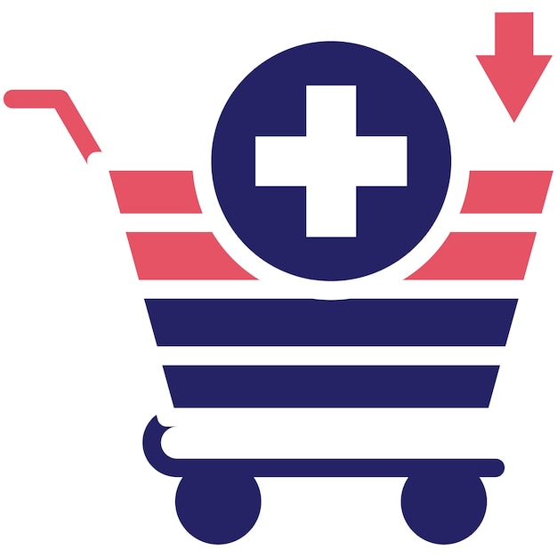 Añadir al carrito la ilustración del icono vectorial del conjunto de iconos de compras y comercio electrónico