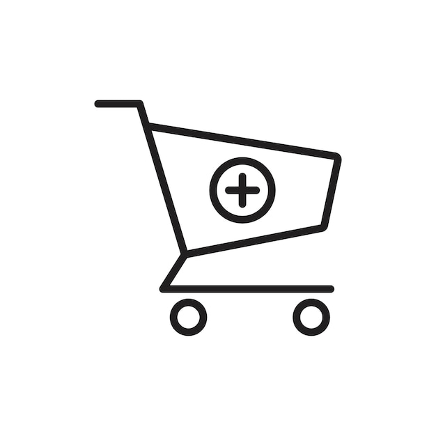 Añadir al icono del carrito Contorno delgado sencillo