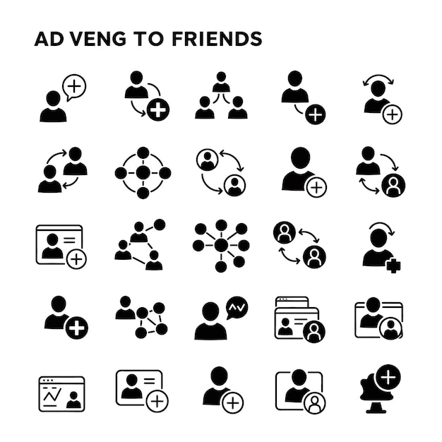 Añadir un conjunto de iconos de amigos