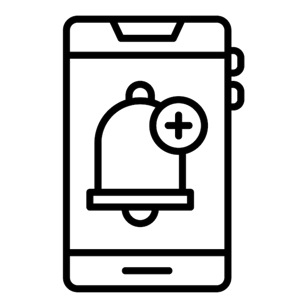 Añadir el estilo de la ilustración del vector de alarma