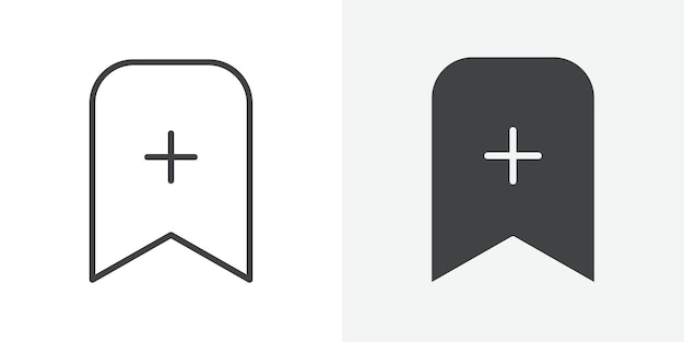 Añadir icono de marcador Signo vectorial de contorno