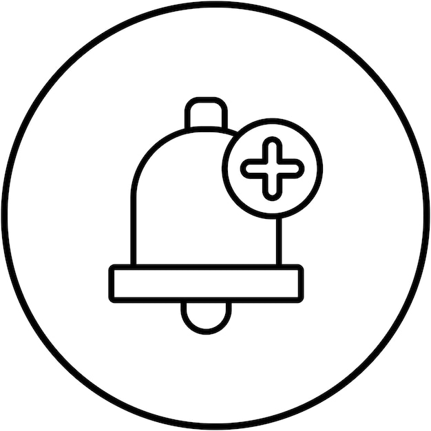 Añadir icono de vector de alarma Se puede usar para el conjunto de iconos de hora y fecha
