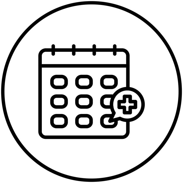 Añadir ilustración de icono vectorial de evento del conjunto de iconos de hora y fecha