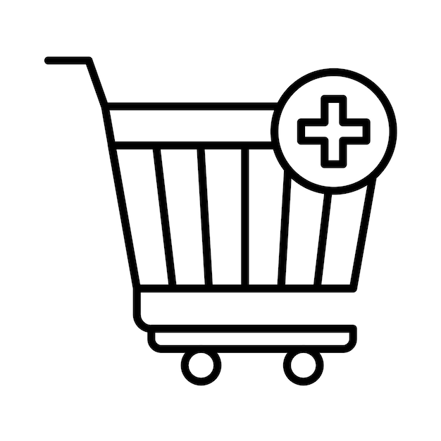 Añadir a la ilustración de la línea del carrito