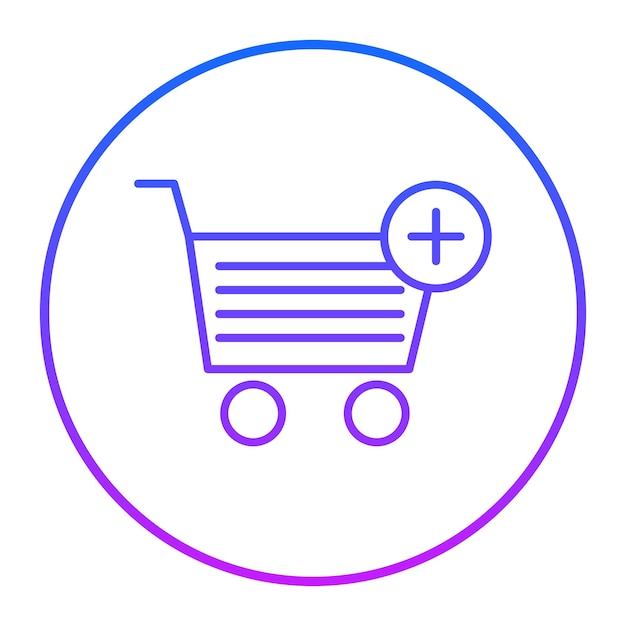 Añadir a la ilustración del vector del carrito