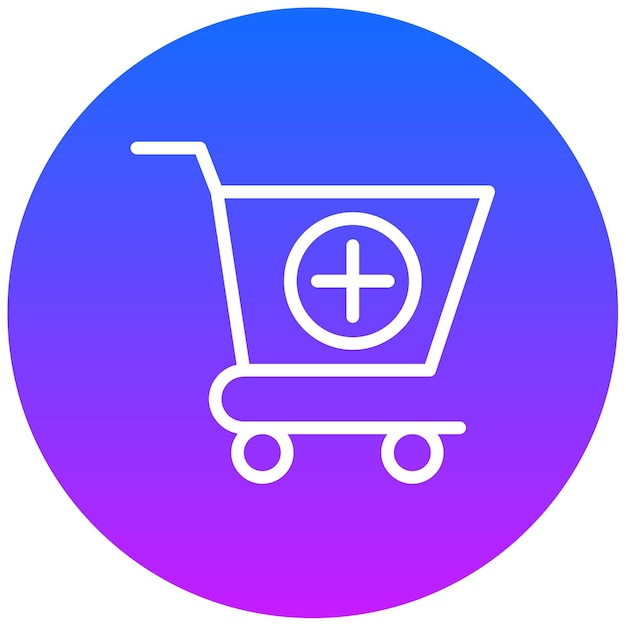 Añadir a la ilustración del vector del carrito