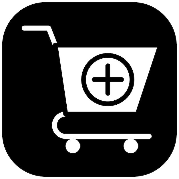 Añadir a la ilustración del vector del carrito