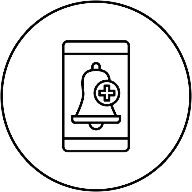 Añadir imagen vectorial de icono de alarma Se puede utilizar para la interfaz de usuario móvil