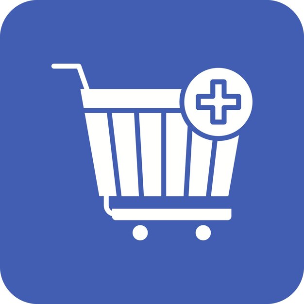 Añadir a la imagen vectorial del icono del carrito Se puede usar para compras y comercio electrónico