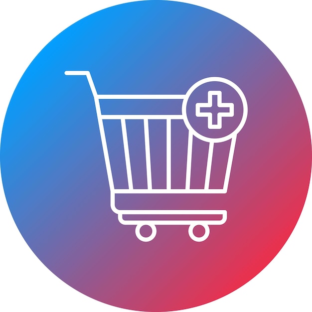 Añadir a la imagen vectorial del icono del carrito Se puede usar para compras y comercio electrónico