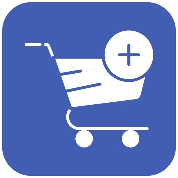 Añadir a la imagen vectorial del icono del carrito Se puede usar para la tienda web