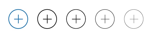 Añadir nuevo icono Logotipo vectorial de esquema para la interfaz de usuario web