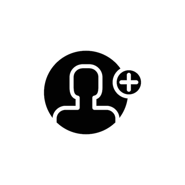 Añadir un nuevo icono de usuario, un sello de logotipo, un contorno vectorial