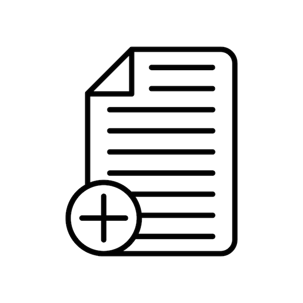 Añadir el vector del conjunto de iconos del logotipo del documento