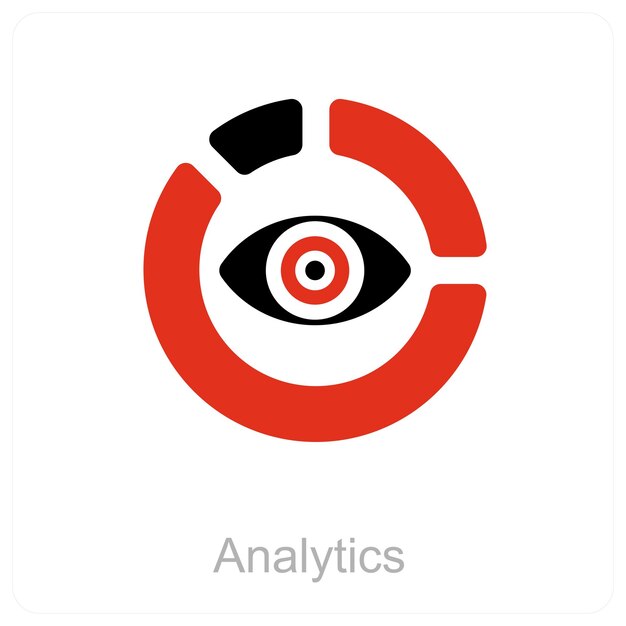 análisis y concepto de icono de grandes datos