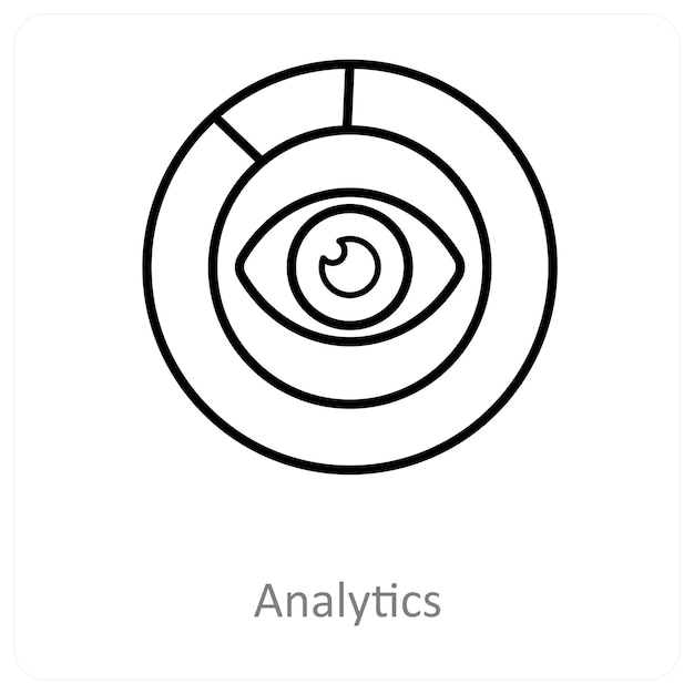 Análisis y concepto de icono de grandes datos