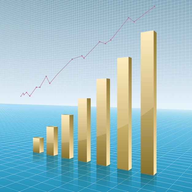 Vector análisis de datos comerciales. diseño de informes de rendimiento empresarial.