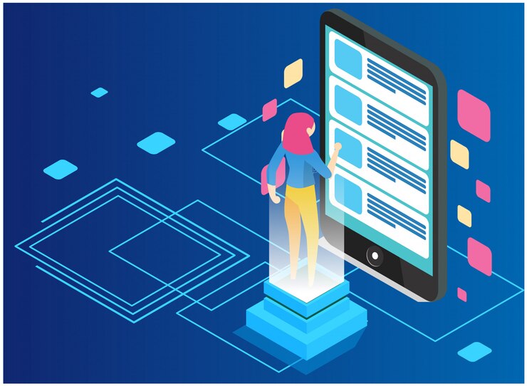 Vector análisis de datos y concepto estadístico. analítica de negocios, visualización de datos. tecnología, internet y concepto de red. datos e inversiones