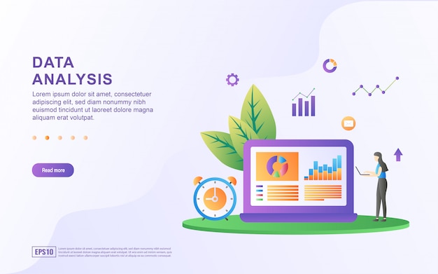 Análisis de datos y concepto de gestión. las personas analizan los datos de gestión.