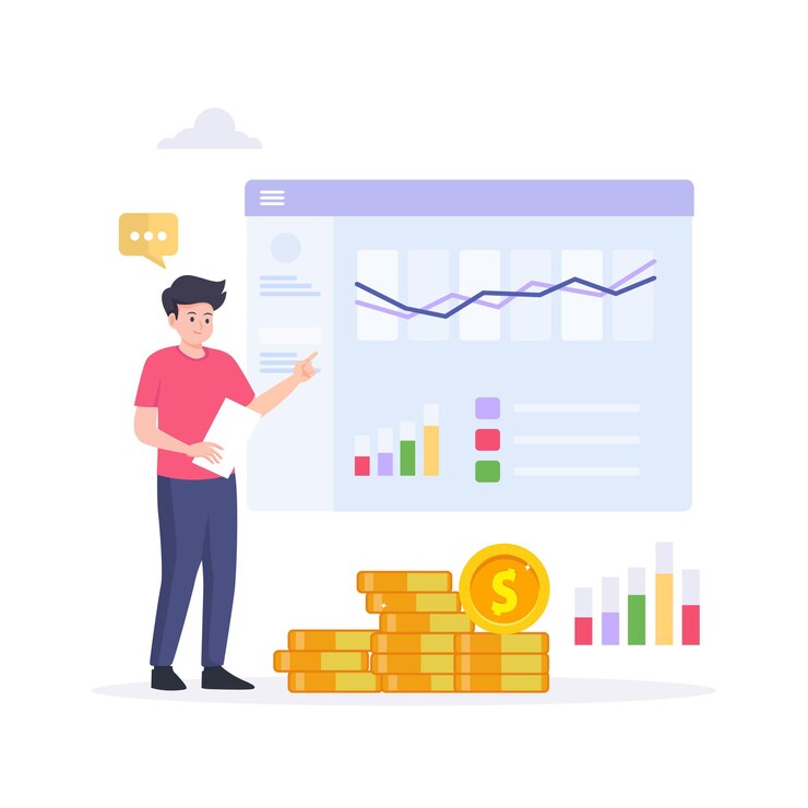 Vector análisis de datos para el concepto de inversión de financiación empresarial