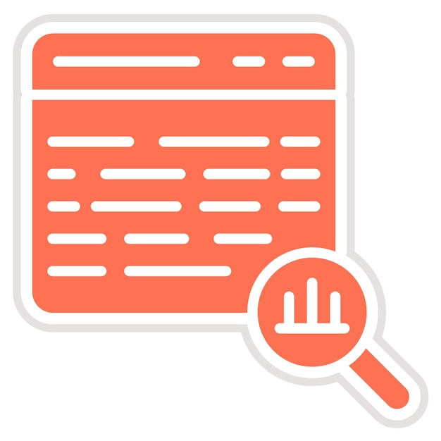 Análisis de datos Ilustración del diseño de íconos vectoriales
