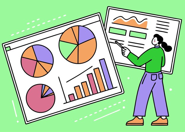 Análisis de datos infográficos profesionales Gráficos y gráficos Colores pastel modernos