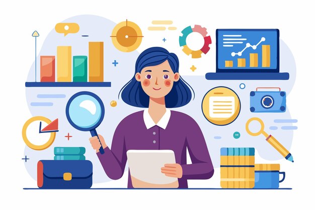 Análisis de datos de inteligencia empresarial para la base de datos o las estadísticas de información empresarial