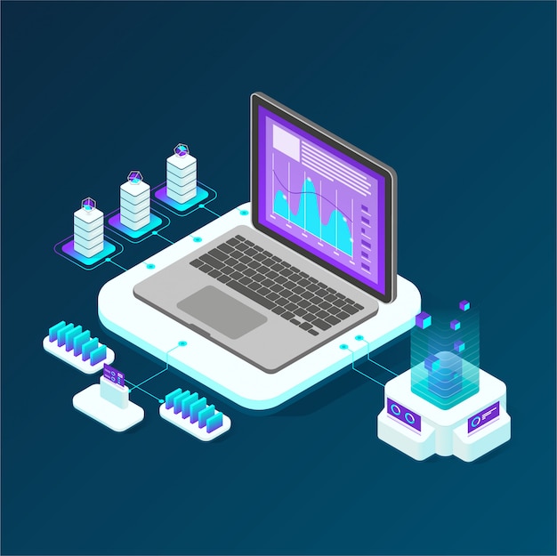 Vector análisis de datos isométricos