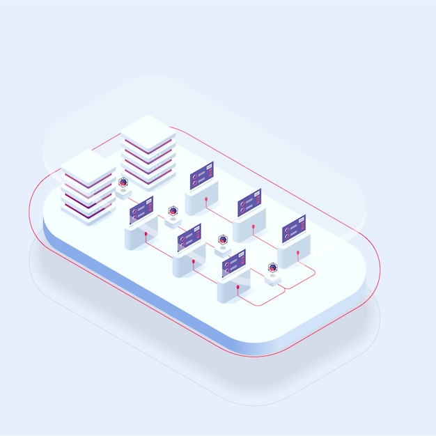 Vector análisis de datos isométricos