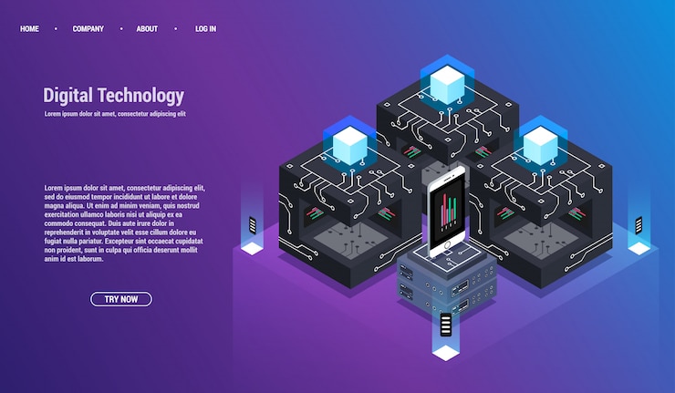 Vector análisis e inversión. concepto de visualización de datos. isometrico 3d