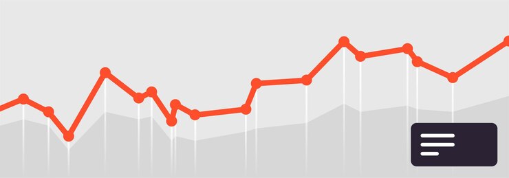 Vector análisis de gráficos y análisis de datos de gráficos planificación de la estrategia de la empresa ilustración plana