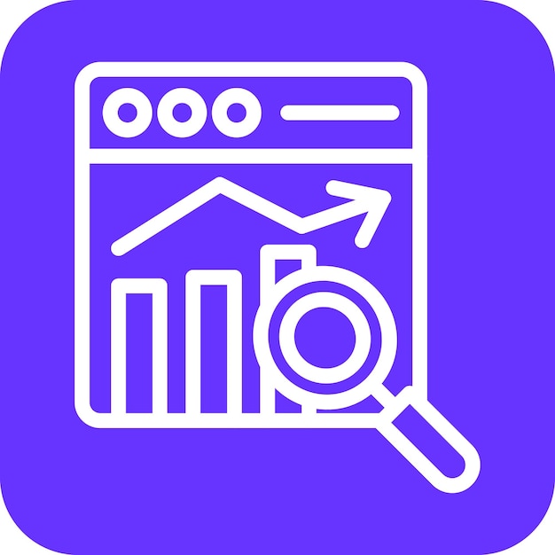 Análisis de mercado de diseño vectorial Estilo de icono