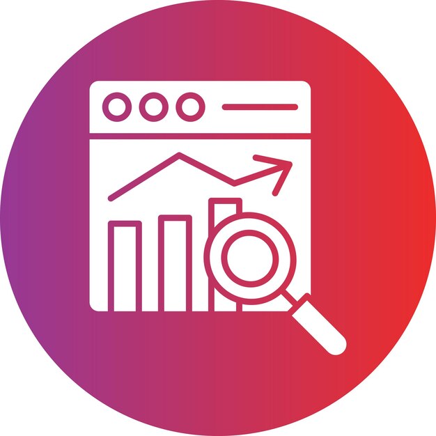 Análisis de mercado de diseño vectorial Estilo de icono