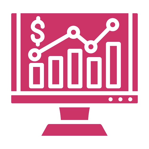 Análisis de mercado de diseño vectorial Estilo de icono