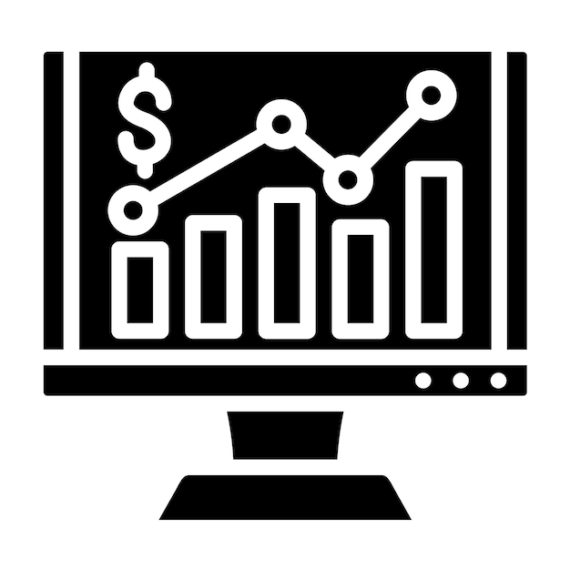 Análisis de mercado de diseño vectorial Estilo de icono