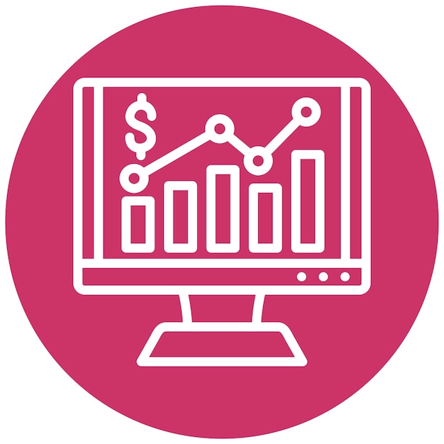 Análisis de mercado de diseño vectorial Estilo de icono