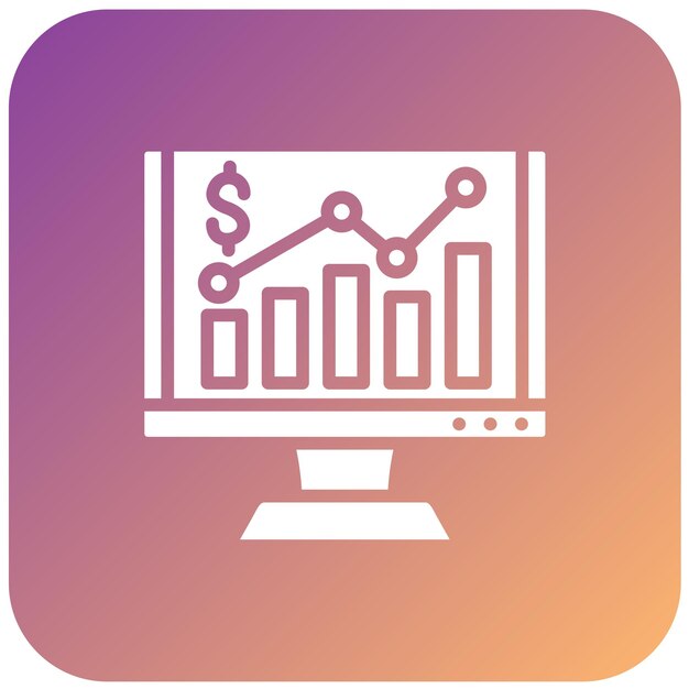 Análisis de mercado de diseño vectorial Estilo de icono