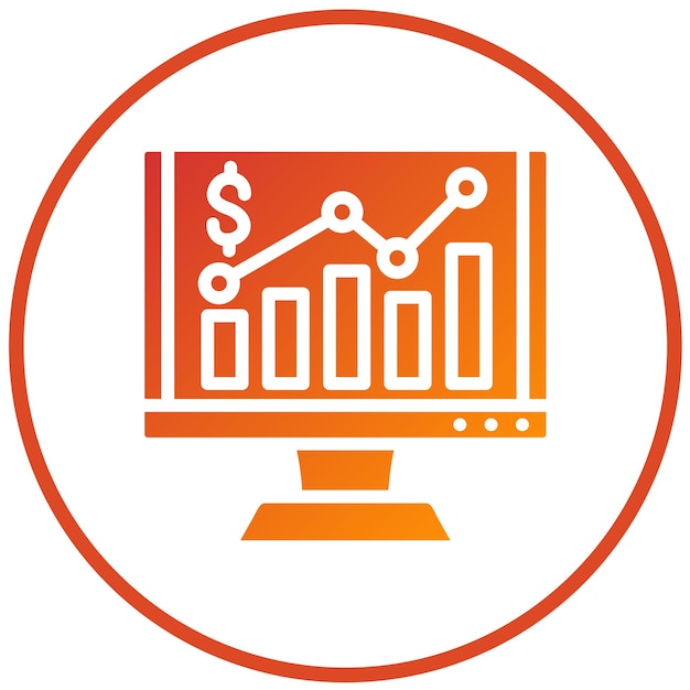 Análisis de mercado de diseño vectorial Estilo de icono